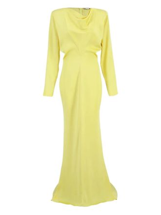 Stella McCartney Maxi-jurk met hoge hals - Geel