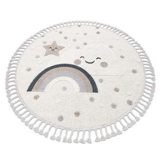 RugsX RugsX Yoyo Rug in White | Size: 160 cm diameter