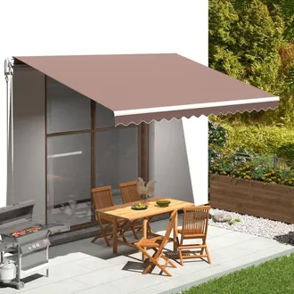 vidaXL Tela De Repuesto Para Toldo Marr&oacute;n 450x350 Cm Poli&eacute;ster Vidaxl