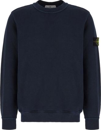 Stone Island Compass-logo Crew-neck Sweatshirt