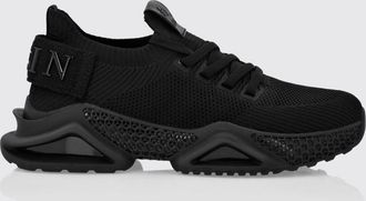 Philipp Plein Sneakers basse in maglia crochet con caviglia elasticizzata e logo