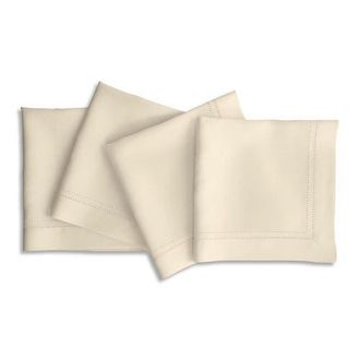 Solino Home Linen Dinner Napkins - Linen Double Hemstitch, 20 x 20 in Ivory at Nordstrom, Size Large