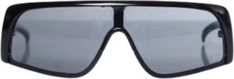 Gucci Pre-owned Accessories, female, Black, Size: ONE SIZE Pre-owned Black Futuristic Sunglasses