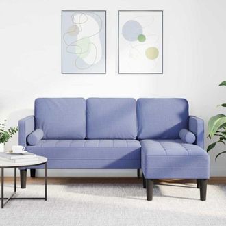 vidaXL Vidaxl - Set di divani Blu Jeans 173 x 131 x 67 cm Tessuto