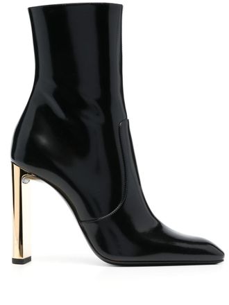 Saint Laurent Auteuil 100mm leather boots - Black