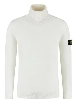Stone Island patch-pocket sweater - men - Virgin Wool - L - Neutrals