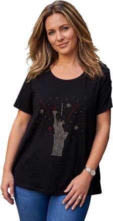 Roaman's American Graphic Swing Tee in Black Statue Of Liberty at Nordstrom, Size 32