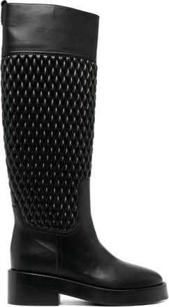 Casadei Andrea Dome Hoge Laars - Dames - Hoge Laarzen - Zwart - 37 EU - Leer - Schoenen