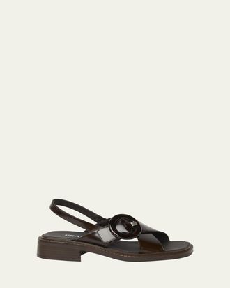 サンダル PRADA Leather Crossover Sandals Prada Leather Crisscross Sandals | Saks Fifth Avenue