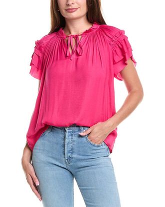 T Tahari Airflow Blouse