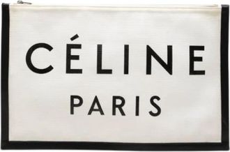 Celine Pre-owned Vintage Clutch - Dames - Vintage Clutch - Wit - ONE Size - Leer - Vintage