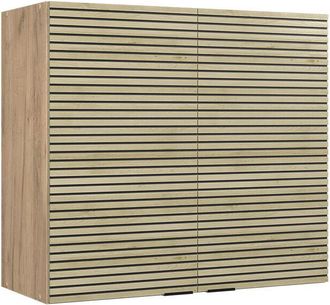 Vicco Armario De Cocina Con Vidrio Fame-line, Panel De Roble, 80 Cm, Vicco