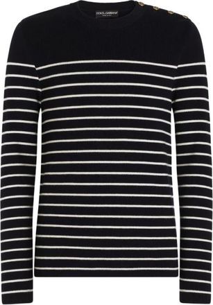 Dolce & Gabbana Truien - Heren - Longsleeves - Blauw - L - Tops