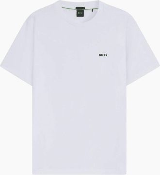 HUGO BOSS Mens TEE White/Black Stretch T-Shirt - Size: 36