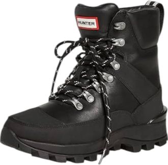 Hunter Womens Commando Boots In Black