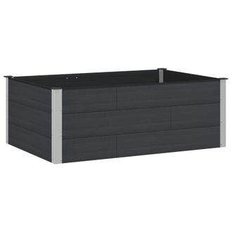 vidaXL Arriate Elevado Negro 150 X 100 X 54 Cm Vidaxl