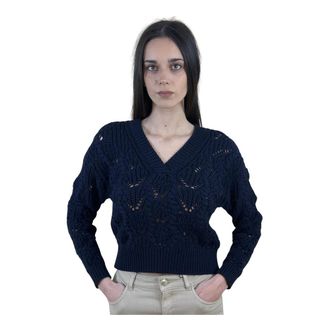 Marella V-neck Knitwear, female, Blue, L, Blue Jumpers for Women