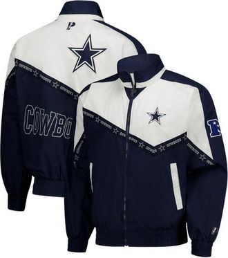 ProPlayer Mens Pro Player Navy/White Dallas Cowboys Tape II Lightweight Full-Zip Jacket at Nordstrom, Size Medium