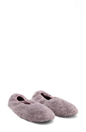 Mango Faux Fur Slipper in Purple at Nordstrom, Size 7.5Us