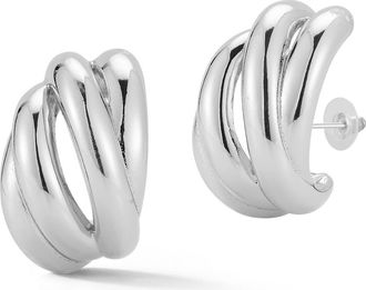 Glaze Jewelry Domed Stud Earrings in Silver at Nordstrom Rack
