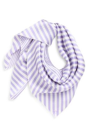 Rag & Bone Gia Silk Square Scarf in Lilac Stripe at Nordstrom