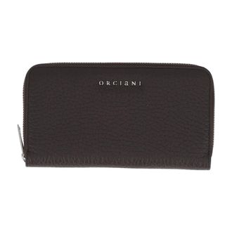 Orciani Portafoglio Zip Around Soft in pelle - Accessories - Mujer - Marr&oacute;n - ONE SIZE
