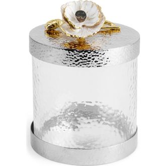 Michael Aram Anemone Extra Small Canister in Silver/White/Gold at Nordstrom