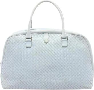 Bottega Veneta Pre-owned Handbags, female, Blue, Size: ONE SIZE Pre-owned Vintage Boston Bag