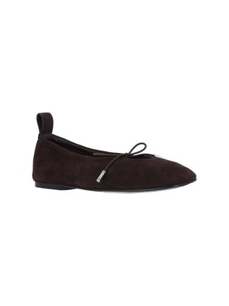 Alohas Womens Flat Shoes Brown Cow Suede