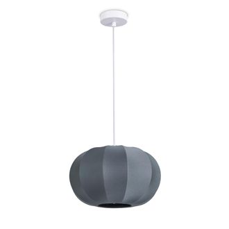 Paco Home L&aacute;mpara Colgante Luminaria De Suspensi&oacute;n Sal&oacute;n Dormitorio Comedor Moderna Nylon E27 Gris, L&aacute;mpara Colgante - Tipo 1 - Paco Home