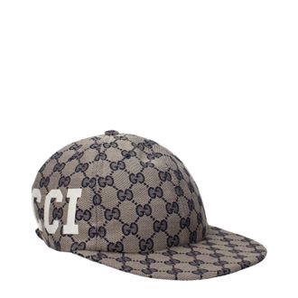 Gucci Damens Hut Polyester Beige/Blau