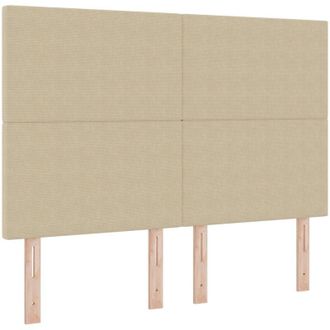 vidaXL Headboard Plain Design Light Green Grey 160 cm Corduroy Fabric vidaXL