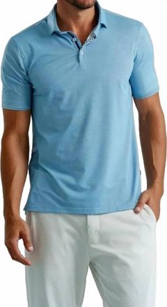 Stone Rose Apex Birdseye Polo Shirt In Aqua