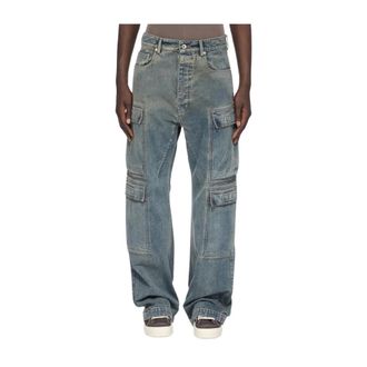 Rick Owens Double Cargo Jeans - Heren - Jeans - Blauw - Maat: W32 Katoen