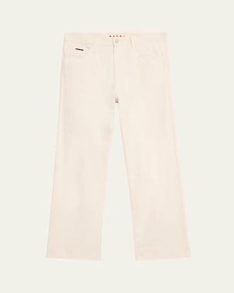 Marni Mens Lightweight Wide-Leg Jeans