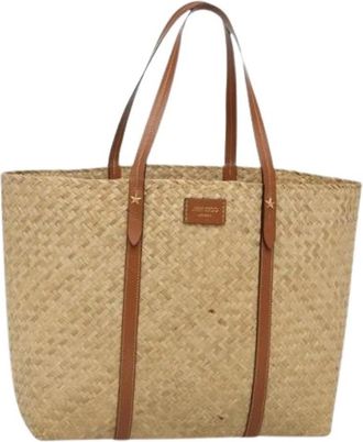 Jimmy Choo London Tweedehands leren handtassen - Dames - Vintage Shopper - Beige - ONE Size - Vintage