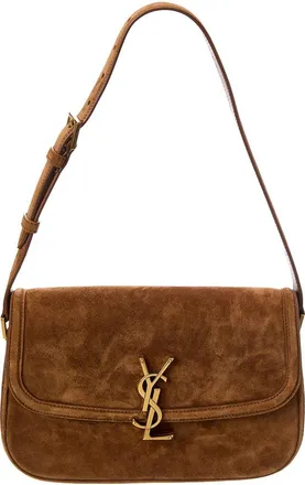 Saint Laurent Solferino Medium Suede Shoulder Bag