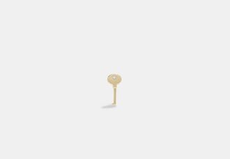 Coach 14 K Gold Key Single Stud Earring