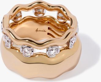 Annoushka Whoopsie Daisy 18ct Bi-Colour Ring Stack