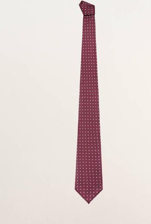 Mango Cravatta 100% seta stampa bordeaux - Uomo - Taglia unica - MANGO MAN
