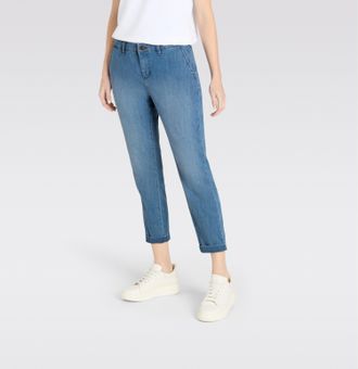 MAC Broeken Slim-fit-Jeans MAC CHINO turn up, Damen, Gr. 34, N-Gr, venice beach wash, Denim/Jeans, Obermaterial: 98% Baumwolle, 2% Elasthan, unifarben, slim fit k