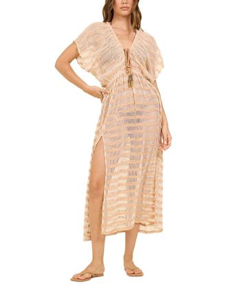 Surf Gypsy Lurex Stripe Mesh Maxi Dress