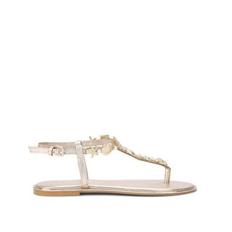 Kurt Geiger Womens Leather Rudy Sandals - Gold - Size UK 6