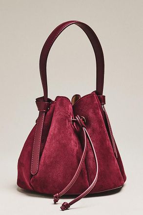 Melie Bianco Laguna Cinched Mini Faux-Suede Bucket Bag