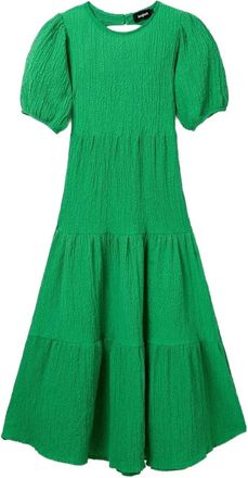 Desigual Abito midi a maniche corte - Verde