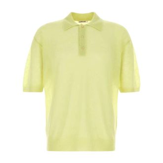 Auralee Polo Shirts, male, Green, Size: XL Mohair Blend Polo