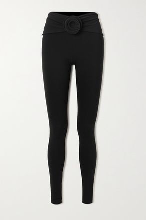 Magda Butrym Pantaloni Skinny In Maglia Stretch Con Decorazione - Nero