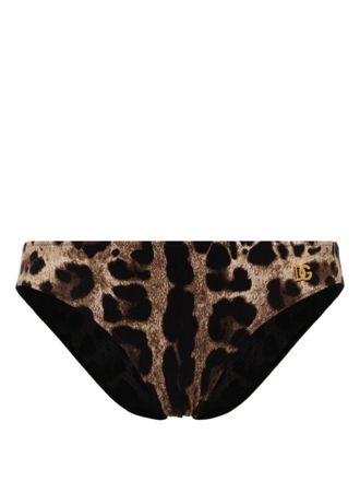 Dolce & Gabbana Slip bikini leopardati - Nero