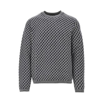 Emporio Armani Jacquard wool crewneck sweater Man M