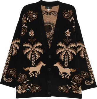 Alanui Black V Neck Cardigan